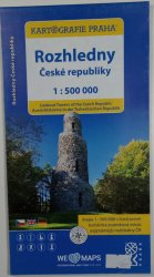 mapa -  Rozhledny České republiky 1: 500 000 - 