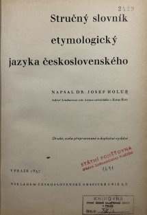 Stručný slovník etymologický jazyka československého
