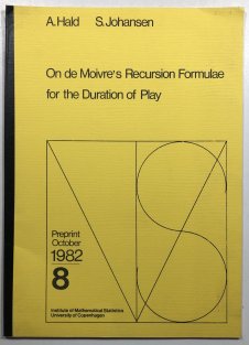 On de Moivres Recursion Formulae for the Duration of Play