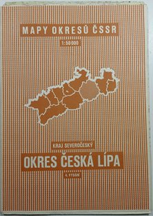 Mapy okresů ČSSR 1:50 000 - Kraj Severočeský - Okres Česká Lípa