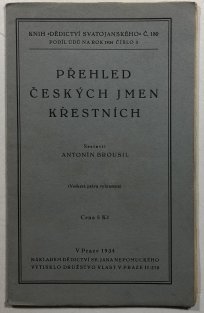Přehled českých jmen křestních