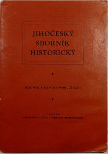 Jihočeský sborník historický 1969 / 1 - ročník XXXVIII