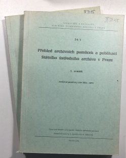 Přehled archivních pomůcek a publikací Státního ústředního archivu v Praze 1+2