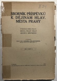 Sborník příspěvků k dějinám hlavního města Prahy I./2
