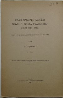 Písaři manualů radních nového města pražského z let 1548-1553