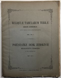 Pozůstatky desk zemských království českého r. 1541 pohořelých - díl I. sv.3