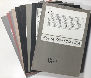 Folia diplomatica - konvolut 3. ročníků