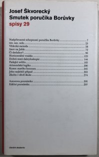 Smutek poručíka Borůvky - spisy 29