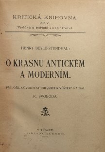 O krásnu antickém a moderním