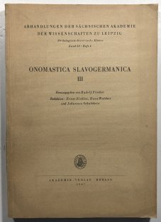 Onomastica slavogermanica III.
