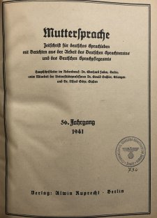 Muttersprache 1941
