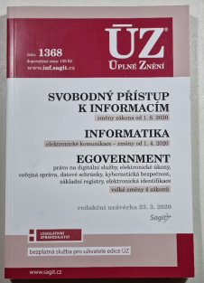 ÚZ 1368 - Svobodný přístup k informacím  / Informatika / Egoverment