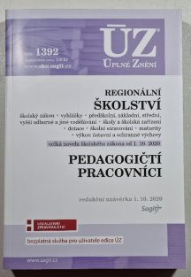ÚZ 1392 - Regionální školství / Pedagogičtí pracovníci