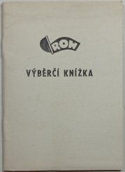 Výběrčí knížka - přehled o placení členských příspěvků ROH - 