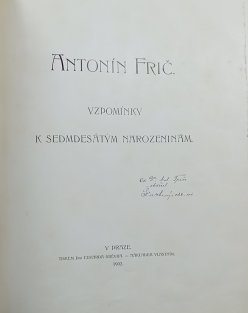 Antonín Frič - vzpomínky k sedmdesátým narozeninám