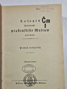 Časopis Společnosti wlastenského museum w Čechách ( reprint 1827 ) - Časopis společnosti vlastenského Museum v Čechách