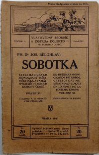 Sobotka - Vlastivědný sborník ročník II. svazek I.