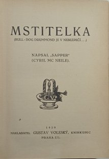 Mstitelka (Bull-dog Drummond sv. 5)