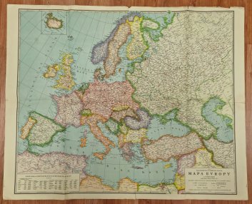 Neubertova přehledná mapa Evropy