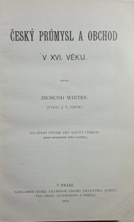 Český průmysl a obchod v XVI. věku