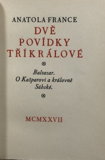 Dvě povídky tříkrálové