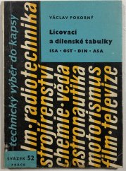 Lícovací a dílenské tabulky - ISA, OST, DIN, ASA - 