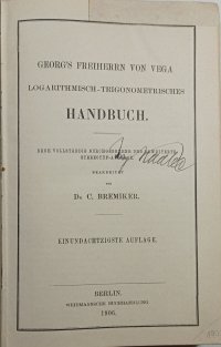 Logarithmisch - Trigonometrisches Handbuch