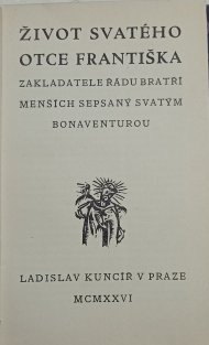 Život svatého otce Františka