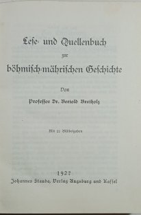Lese- und Quellenbuchzur böhmisch-mährischen Geschichte