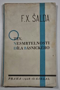 O tzv. nesmrtelnosti díla básnického