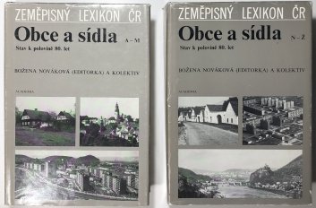 Zeměpisný lexikon ČR. Obce a sídla A-M, N-Ž: stav k polovině 80. let