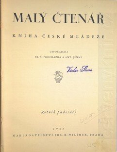 Malý čtenář 50/1931