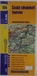 mapa -104 - České středohoří/Teplicko - 1:70 000 - cykloturistická mapa