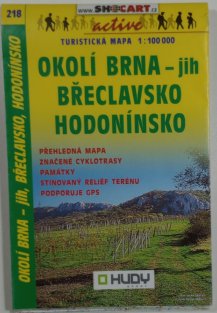 mapa - 218 - Okolí Brna-jih/Břeclavsko/Hodonínsko 1:100 000