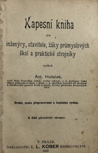 Kapesní kniha pro inženýry, stavitele, žáky průmyslových škol a praktické strojníky