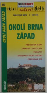 mapa - 217 - Okolí Brna západ 1:100 000
