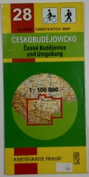 mapa - STM 28 - Českobudějovicko 1:100 000 - turistická mapa