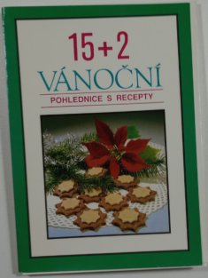 15+2 vánoční pohlednice s recepty  /vánoční hvězda/