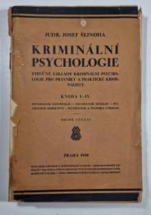 Kriminální psychologie Kniha I.- IV.