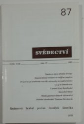 Svědectví 87/1989 ( ročník XXII ) - 