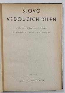 Slovo vedoucích dílen