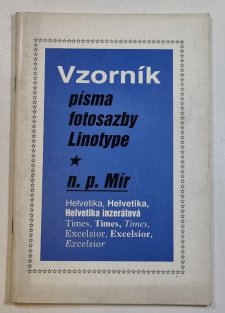 Vzorník písma Linotype n.p.  Mír