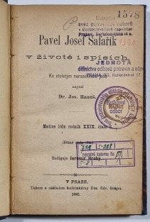 Pavel Josef Šafařík v životě i spisích