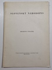 Slovenský národopis (slovensky) - separátný výtlačok