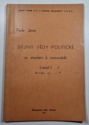 Dějiny vědy politické se zřetelem k mravovědě II. - 