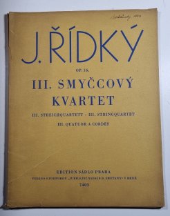 III. Smyčcový kvartet OP. 16