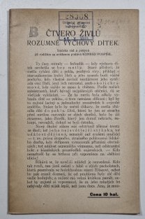 Čtvero živlů rozumné výchovy dítek