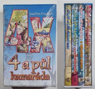 4x Čtyři a půl kamaráda (komplet - dárkový box) - Čtyři a půl kamaráda / a podezřelý ředitel / a záhadná nemoc / a zmizelá učitelka