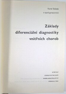 Základy diferenciální diagnostiky vnitřních nemocí