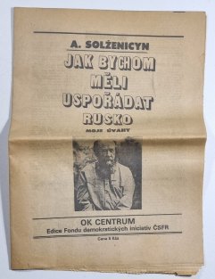 Jak bychom měli uspořádat Rusko